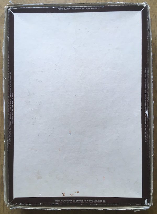 Image of the puzzle 285, Delzan, Emprunt National, Société Générale, by Lucien Métivet, Complete, Picture in the back