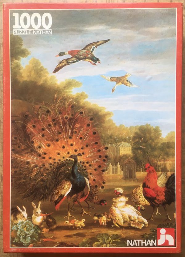 Image of the puzzle 1000, Nathan, Peacock in a Landscape, by Pieter Casteels, Complete, Picture of the box