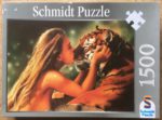 Image of the puzzle 1500, Schmidt, The Beauty and the Creature, by Alain Saguez, Complete Picture of the box