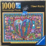 Image of the puzzle 1000, Ravensburger, All that Love in the Middle of the City, by James Rizzi, Complete, Picture of the box