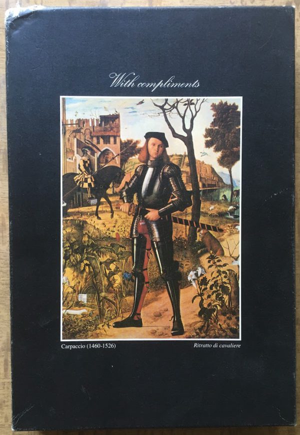 Image of the puzzle 500, Angelini, Ritratto di Cavaliere, by Vittore Carpaccio, Complete, Picture of the box