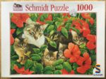 Image of the puzzle 1000, Schmidt, Feline Family, by Lesley Anne Ivory, Complete, Picture of the box