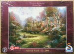 Image of the puzzle 2000, Educa, Gardens Beyond Spring Gate, Thomas Kinkade, Factory Sealed, Picture of the box