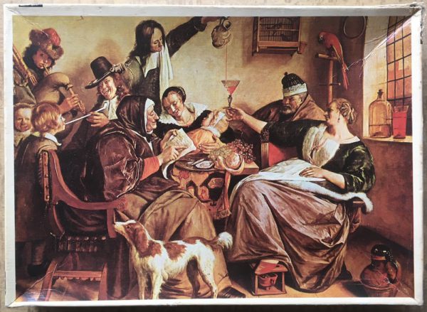 Image of the puzzle 480, White Horse, De Gelukkige Familie, by Jan Steen, Complete, Picture of the box