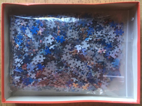 Image of the puzzle 1000, Jumbo, The Three Wise Men, by Tom duBois, Incomplete, Picture of the bag
