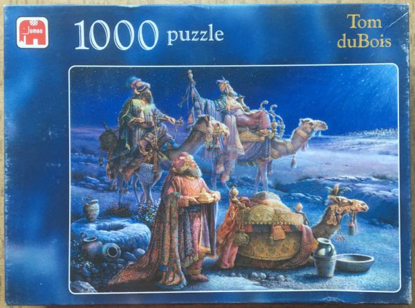 Image of the puzzle 1000, Jumbo, The Three Wise Men, by Tom duBois, Incomplete, Picture of the box