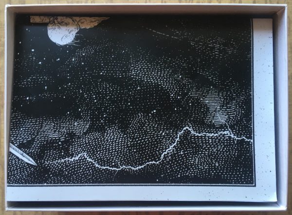 Image of the puzzle 1000, Hachette Livre, Les Quatre Cavaliers de l'Apocalypse, by Førtifem, Complete, Picture of the contents