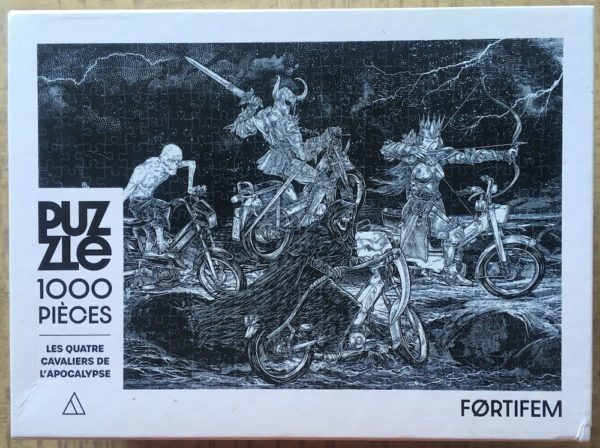 Image of the puzzle 1000, Hachette Livre, Les Quatre Cavaliers de l'Apocalypse, by Førtifem, Complete, Picture of the box