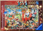 Image of the puzzle 1000, Ravensburger, Santa's Final Preparations, by Roy Trower, Complete, Picture of the box
