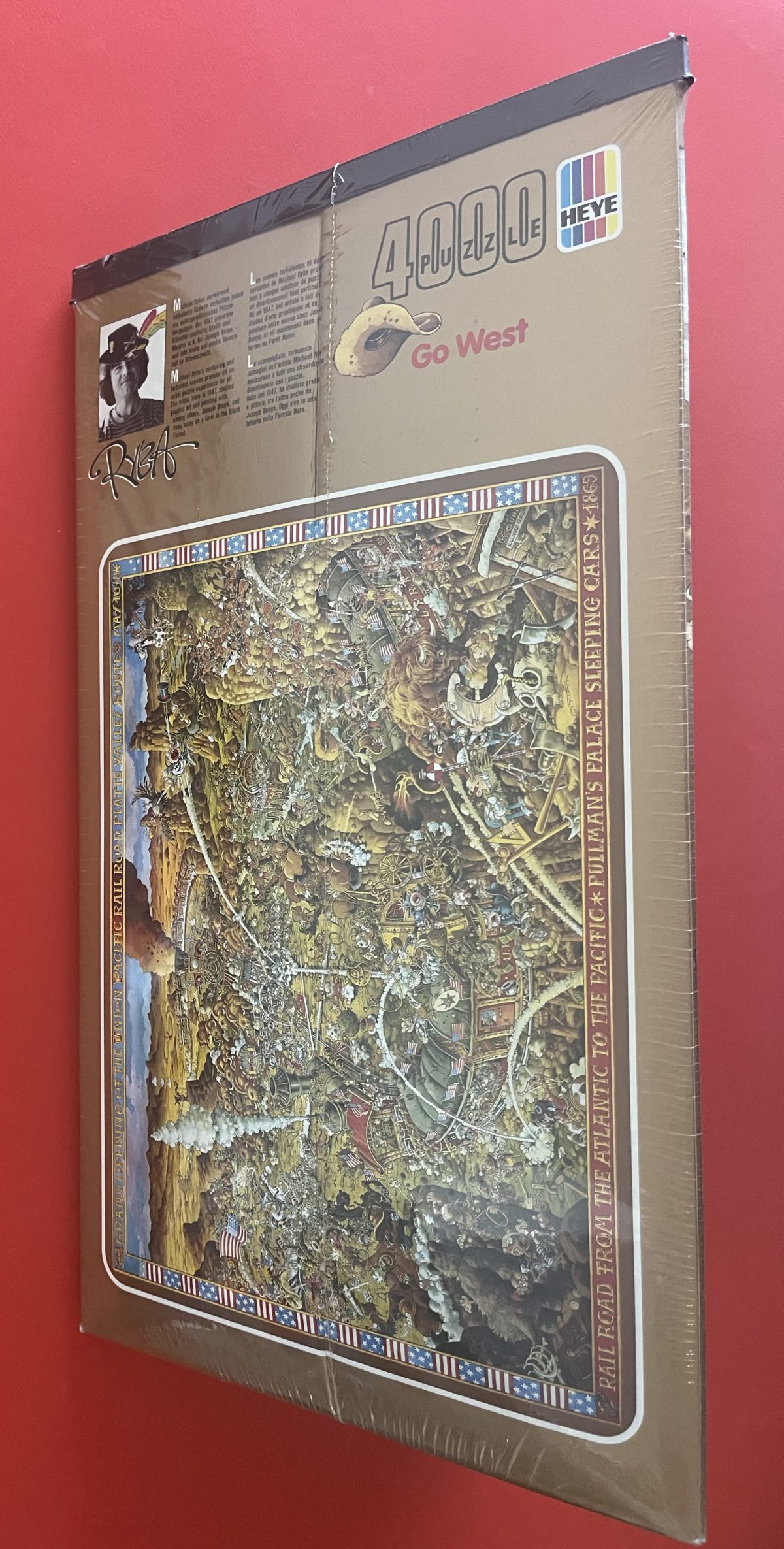 Image of the puzzle 4000, Heye, Go West, Michael Ryba, Factory Sealed, Picture of the box