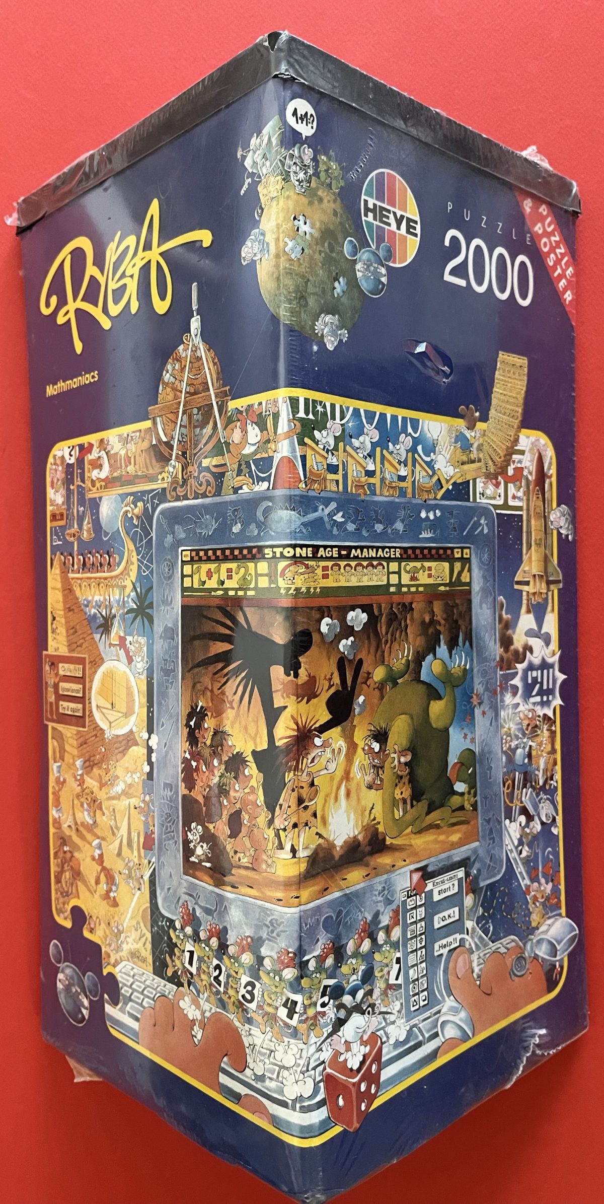 2000, Heye, Mathmaniacs, Michael Ryba, Factory Sealed, Listed by MPzzl Image of the puzzle 2000, Heye, Mathmaniacs, Michael Ryba, Factory Sealed, Picture of the box