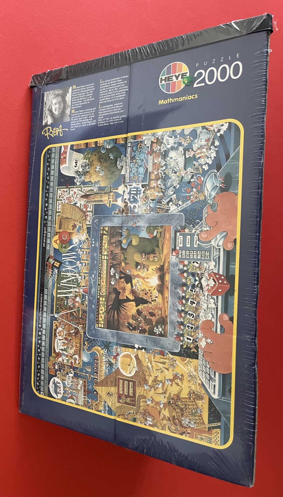 Image of the puzzle 2000, Heye, Mathmaniacs, Michael Ryba, Factory Sealed, Picture of the box