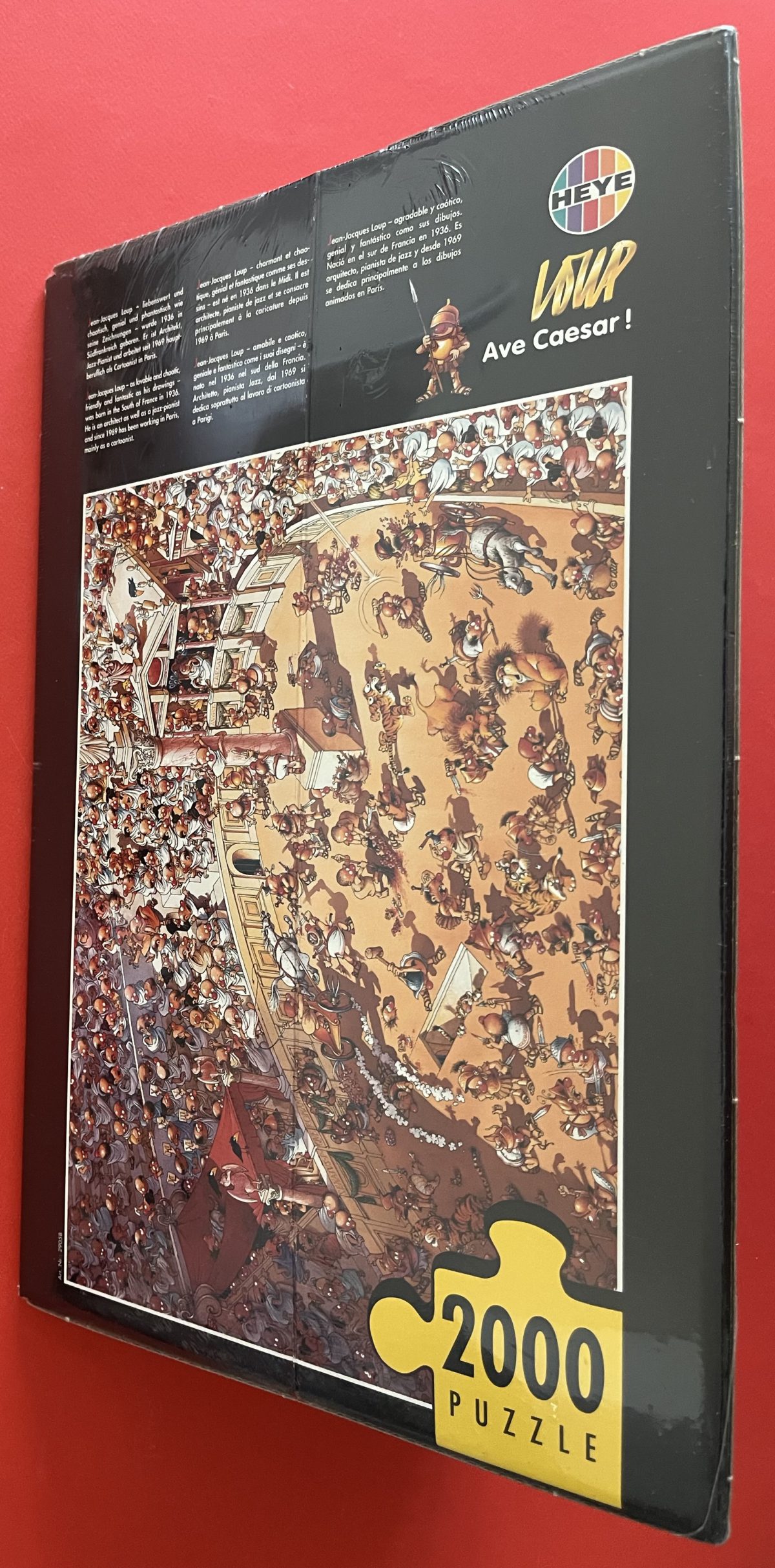 Image of the puzzle 2000, Heye, Ave Caesar!, Jean-Jacques Loup, Factory Sealed, Picture of the box