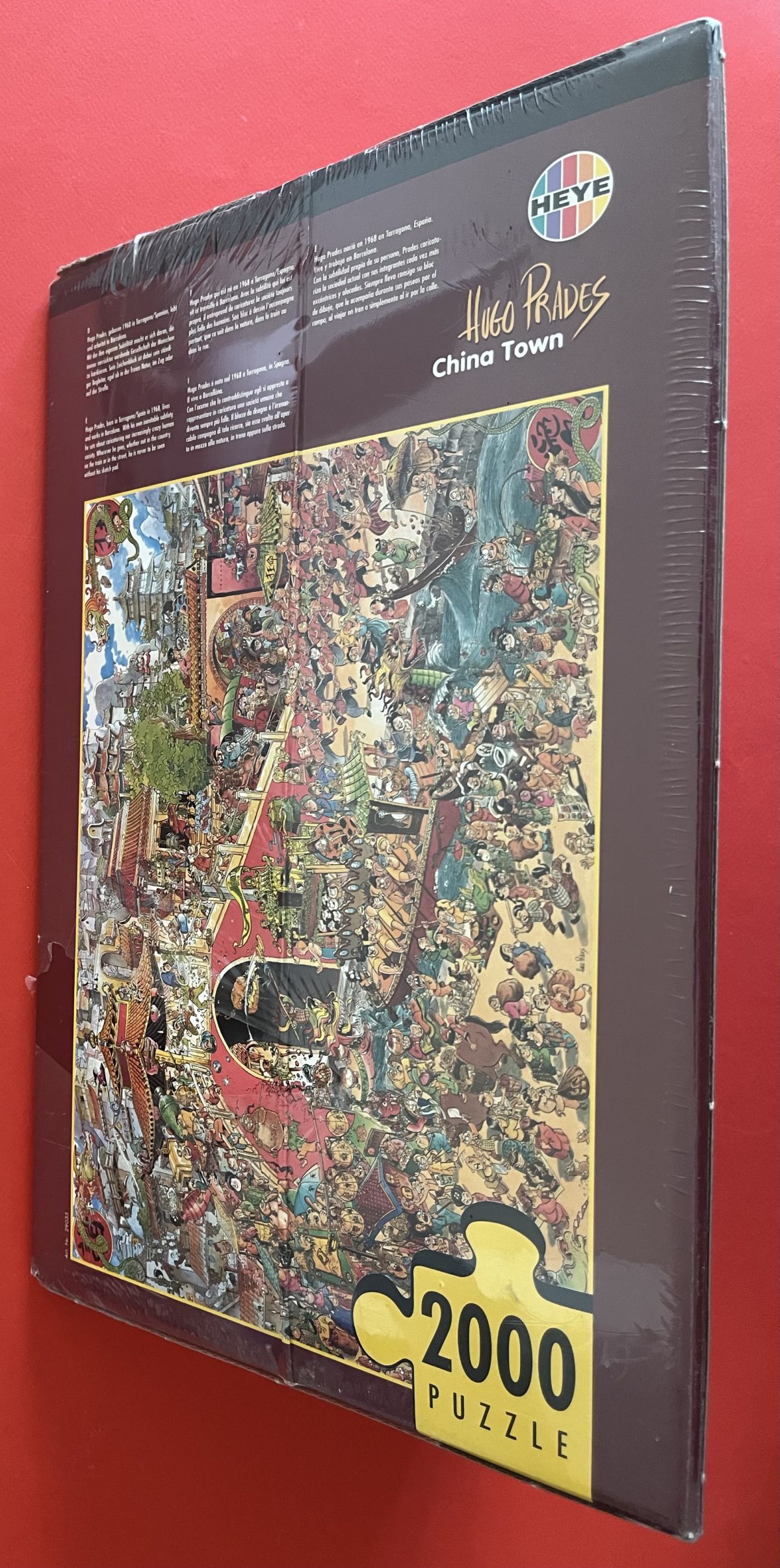 Image of the puzzle 2000, Heye, China Town, Hugo Prades, Factory Sealed, Picture of the box