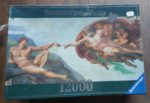 Image of the puzzle 12000, Ravensburger, The Creation of Adam, by Michelangelo, Factory Sealed, Picture of the box