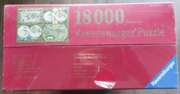 Image of the puzzle 18000, Ravensburger, Historical World Maps, Factory Sealed, Picture of the box