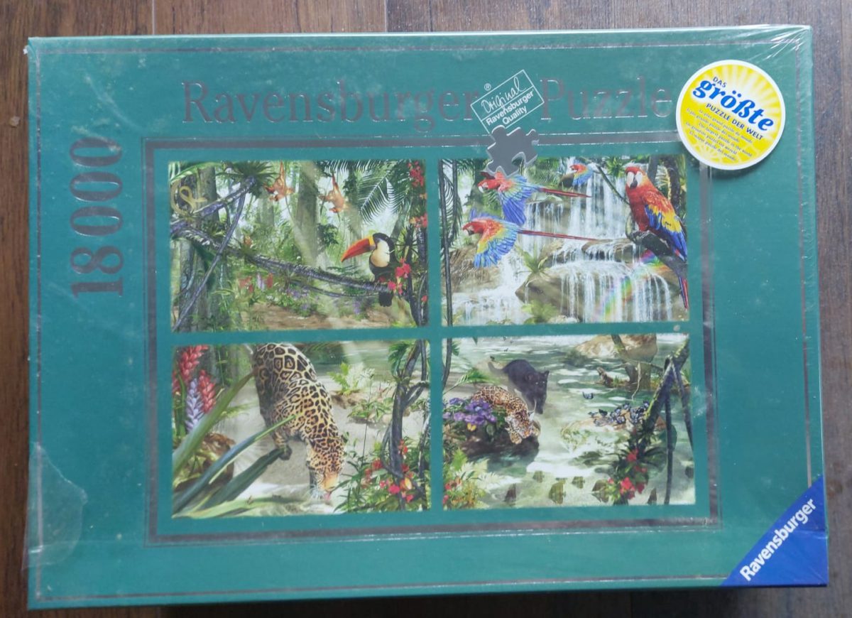 Image of the puzzle 18000, Ravensburger, Tropical Impressions, Penfound, Factory Sealed, Picture of the box