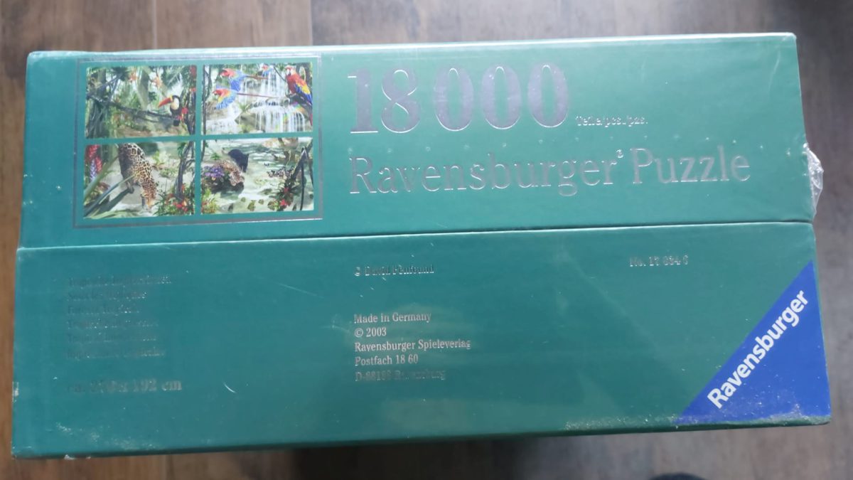 Image of the puzzle 18000, Ravensburger, Tropical Impressions, Penfound, Factory Sealed, Picture of the box