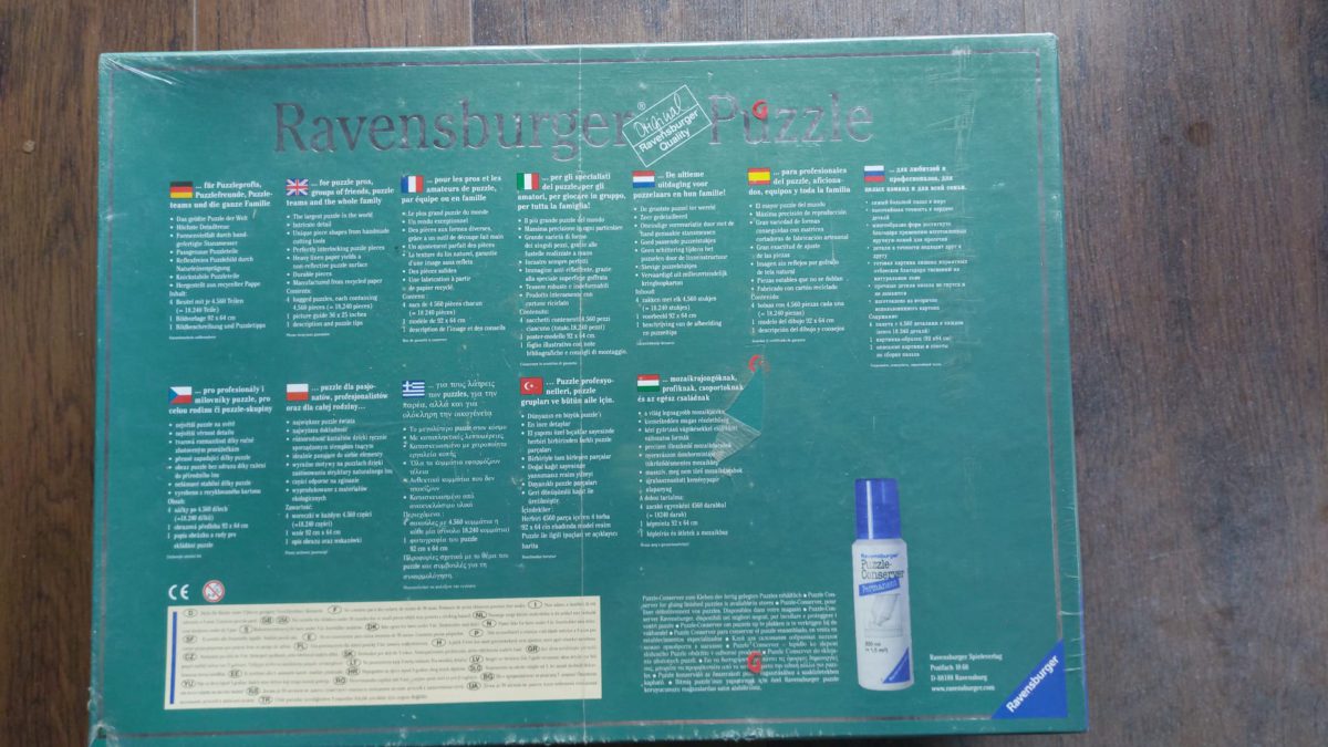 Image of the puzzle 18000, Ravensburger, Tropical Impressions, Penfound, Factory Sealed, Picture of the box