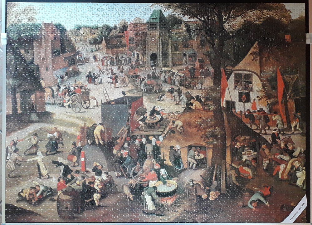 2000, MB, A Village Festival, Pieter Bruegel, Complete, Listed by Marisa Image of the puzzle 2000, MB, A Village Festival, Pieter Bruegel, Complete, Picture of the puzzle
