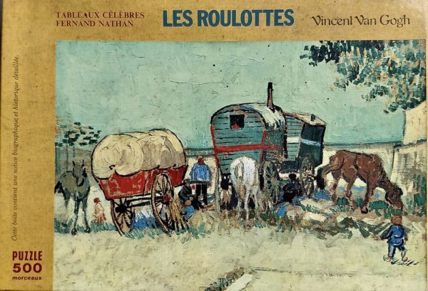 Image of the puzzle 500, Nathan, Les Roulottes, by Vincent van Gogh, Complete, Picture of the Box