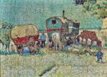 Image of the puzzle 500, Nathan, Les Roulottes, by Vincent van Gogh, Complete, Picture of the Puzzle