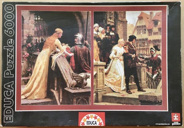 Image of the puzzle 6000, Educa, Collage, by Edmund Blair Leighton, Factory Sealed, Complete, Picture of the box