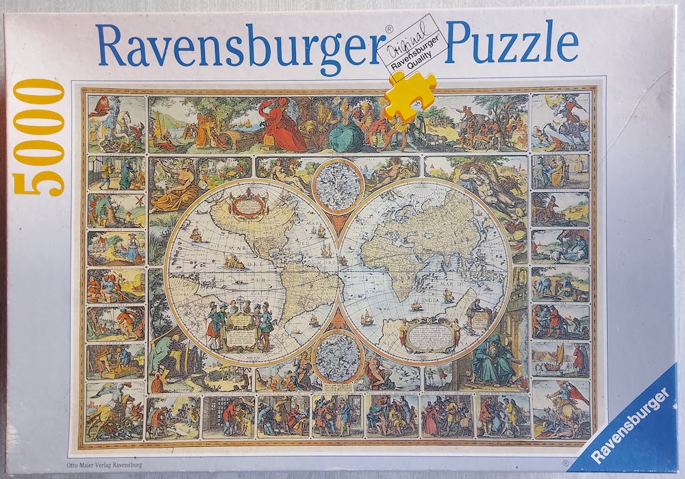 5000, Ravensburger, Historical Map of the World, Sealed Bag, 2023-09-22 Image of the puzzle 5000, Ravensburger, Historical Map of the World, Sealed Bag, Picture of the box