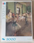Image of the puzzle 3000, MB, The Dance Class, by Edgar Degas, Factory Sealed, Picture of the Box