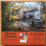 Image of the puzzle 1000, SunsOut, Train's Coming, by Celebrate Life Gallery, Complete, Picture of the box
