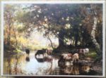 Image of the puzzle 1000, Bekking & Blitz, Cows at the Water's Edge, by Julius van de Sande Bakhuyzen, Complete, Picture of the box