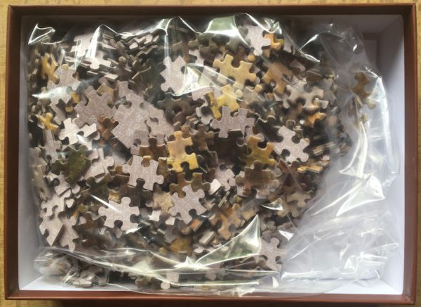 Image of the puzzle 1000, Bekking & Blitz, Cows at the Water's Edge, by Julius van de Sande Bakhuyzen, Complete, Picture of the bag