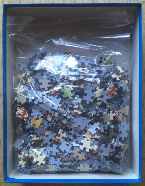 Image of the puzzle 1000, Impronte Edizioni, Amaro Ramazzotti, by Gino Boccasile, Complete, Picture of the bag