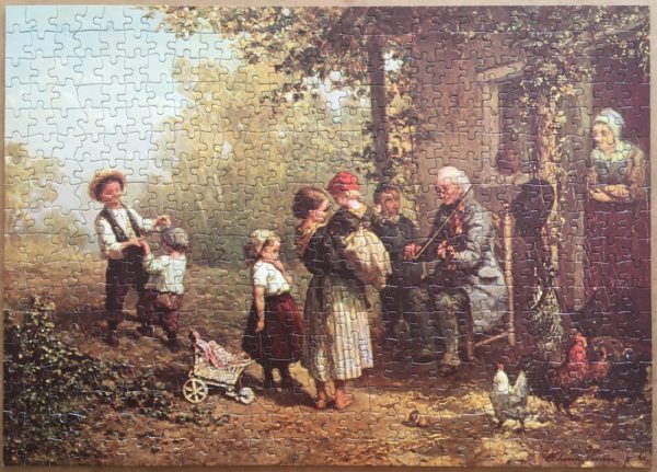 Image of the puzzle 480, White Horse, The Violinist, by Elchanon Leonardus Verveer, Complete, Picture of the puzzle