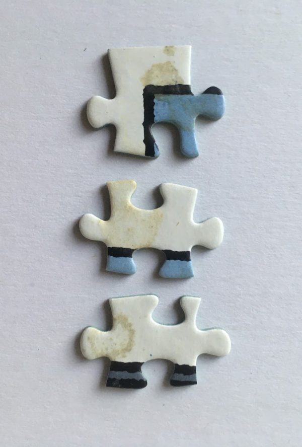 Image of the puzzle 1000, Nathan, Tintin in America, Hergé, Complete, Picture of three pieces