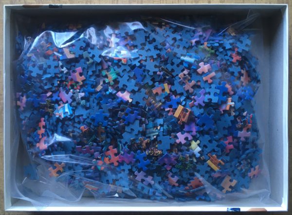 Image of the puzzle 1500, Ravensburger, Moscow, by Dominic Davison, Complete, Picture of the bag