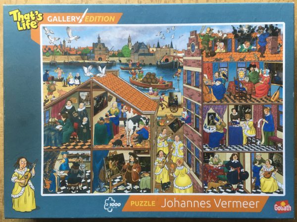 Image of the puzzle 1000, Goliath, That's Life, Johannes Vermeer, by Arie van Viet, Complete, Picture of the box