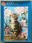 Image of the puzzle 1000, Jumbo, Cat in Blossom, Sealed Bag, Picture of the box