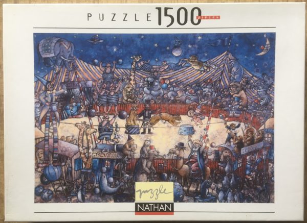 Image of the puzzle 1500, Nathan, Circus, Gabor Szittya, Complete, Picture of the box