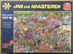 Image of the puzzle 1000, Jumbo, The Flower Parade, by Jan van Haasterern, Complete, Picture of the box