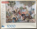 Image of the puzzle 1000, MB, Off to Chelsea, by Mike Taylor, Complete, Picture of the box