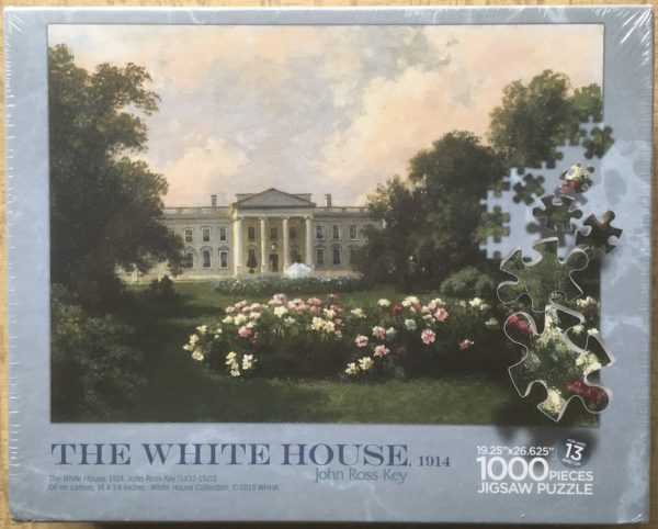 Image of the puzzle 1000, Puzzles Plus, The White House, by John Ross Key, Factory Sealed, Picture of the box