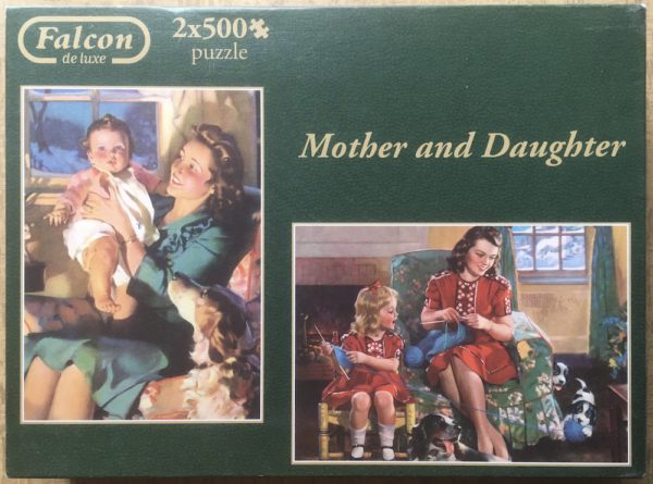 Image of the puzzle 2x500, Jumbo, Mother and Daughter, by Frederick Sands Brunner, Incomplete, Picture of the box