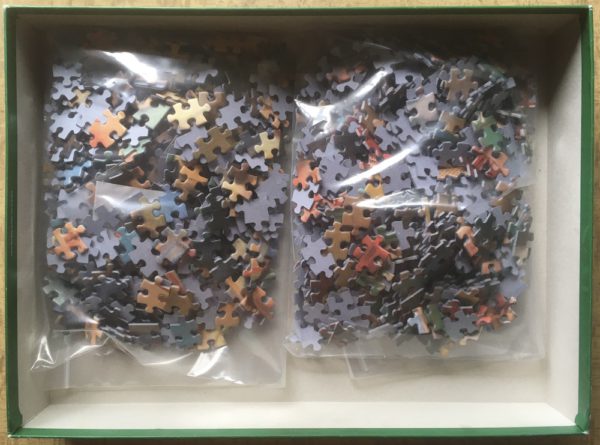 Image of the puzzle 2x500, Jumbo, Mother and Daughter, by Frederick Sands Brunner, Incomplete, Picture of the bag