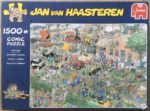 Image of the puzzle 1500, Jumbo, Farm Visit, Jan van Haasteren, Complete, Picture of the box