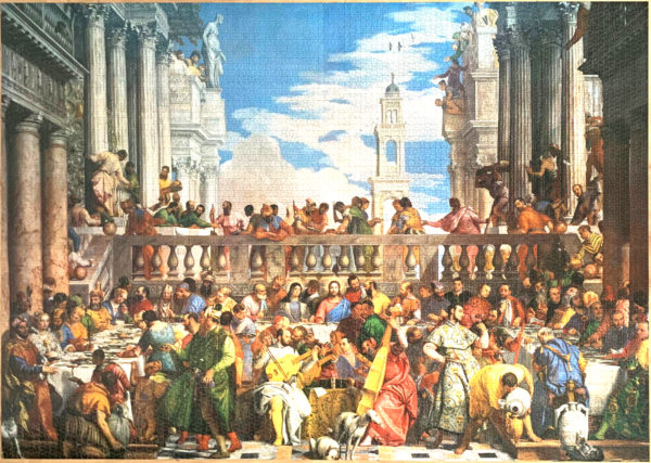 Image of the puzzle 9000, Ravensburger, The Wedding Feast at Cana, by Paolo Veronese, Complete, Picture of the puzzle