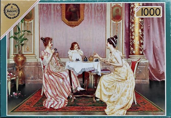 Image of the puzzle 1000, Falcon, An Elegant Tea Party, by Reggianini, Complete, Picture of the Box
