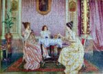Image of the puzzle 1000, Falcon, An Elegant Tea Party, by Reggianini, Complete, Picture of the Assembled Puzzle