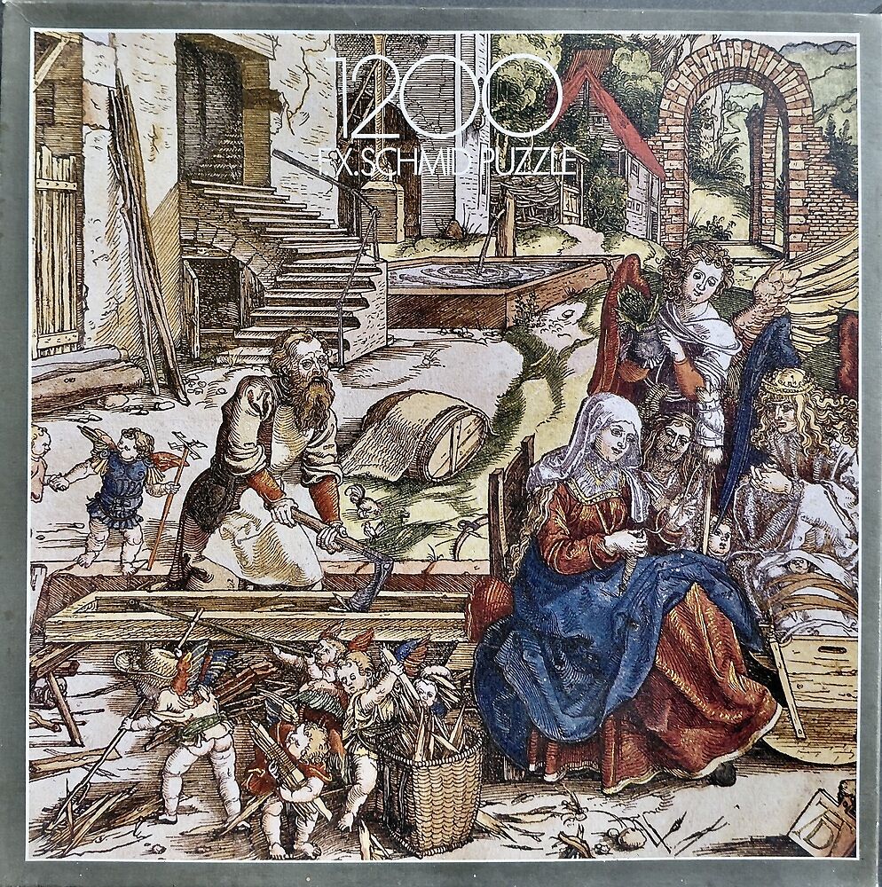 1200, F.X. Schmid, The Life of the Virgin Mary, by Durer. Sealed Bag, Listed by ArtPuzzler Image of the puzzle 1200, F.X. Schmid, The Life of the Virgin Mary, by Durer, Sealed Bag, Picture of the Box