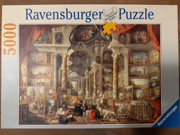 Image of the puzzle 5000, Ravensburger, Views of Modern Rome, Panini, Sealed Bag, Picture of the box